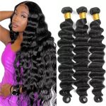 Brazilian Virgin Human Hair Loose Deep Wave Bundles 24 26 28 100% Unprocessed Human Hair Wavy Bundles Natural Color 12A Brazilia