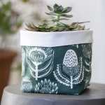 Fabric Pot Covers Small Eleven Styles - Floral Kingdom Ochre