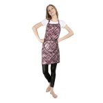 Apron Pink & Black Check Pattern