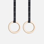 Rebel Wooden Gymnastic Rings 32MM With Carabiner Attachments