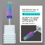 5-IN-1 Professional Tungsten Carbide Nail Drill Bits Unscented Rainbow Tapered Milling Cutters For Gel Acrylic Removal Manicure Tools & Nail Drill Accessories