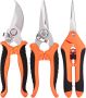 3 Pairs Of Stainless Steel Garden Shears
