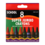 Super Jumbo Wax Crayons 8-PACK