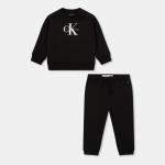 Calvin Klein Unisex Monogram Sweatshirt And Trackpant Set In Black - Black 12-18 Months