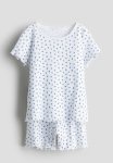 Cotton Pyjamas - White floral