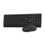 Astrum Wireless Desktop Keyboard & Mouse Combo Silent 104-KEY Full-size Keyboard 1600DPI 4-BUTTON Optical Mouse Spill-resistant