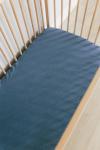 Arctic Blue Muslin Cot Fitted Sheet - Large Sa Cot: 132CM X 66CM X 10CM