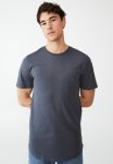Cotton On Organic Longline T-Shirt - Dusty Denim