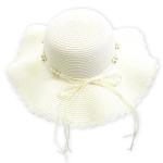 Cream Straw Beach Hat With Bow