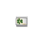 Composable Classic 18K Gold Link Green Clover