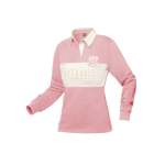 Ladies L S Rugby Jersey - Pink & Stone - 3XL