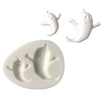 5 Pcs Halloween Series Ghost Silicone Mold Fondant Diy Soft Clay Mold