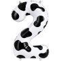 Cow Print Number 2 Balloon - 40 Inch Foil Birthday Party Balloon