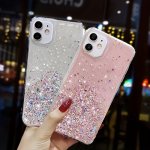 Luxury Transparent Glitter Bling Shiny Clear Soft Silicone Case For Iphone 11 12 13 14 Pro Max X XS Xr 7 8 Plus Se