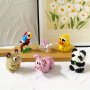 Cartoon Pet Parrot Panda Yellow Duck Hamster Building Block Model Three-dimensional Assembly Toy Christmas Birthday Gift