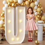 Imprsv Marquee Light Up Letters 3FT Mosaic Letters With Light For Baby Shower Graduation Party Decor Large U For Engagement Wedd
