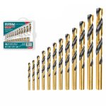 Total Tools Set Drill Bit Twist 12PCS Hss