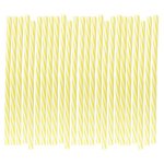 Plastic Yellow Stripe Straws Pack Of 25