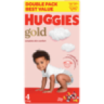 Huggies Gold Skin Soft Size 4 Disposable Nappies 132 Pack
