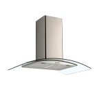 Falco 90CM Stainless Steel Curved Glass Chimney Extractor - FAL-90-38SG