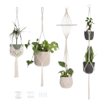 - Macrame Plant Hangers For Indoor outdoor Plants - Set Of 4
