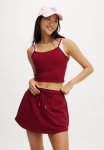 Cotton On Rib Graphic Tank - Deep Red