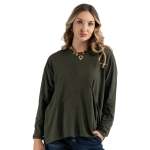 Panel Pocket Sweatshirt - Olive Free