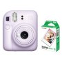 Fujifilm Instax MINI 12 Instant Film Camera Combo With 2 Films Lilac Purple