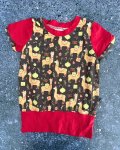 Grey And Red Llama Top 5 6Y