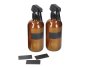 Living Nostalgia Amber Glass Reusable Spray Bottle Set 500ML