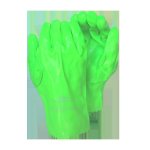 Lime Green Pvc Glove Open Cuff 35CM Reinforced