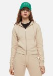 Fitted Zip-through Hoodie - Beige