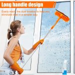 1SET Window Cleaning Squeegee Kit With 2 Cleaning Pad Squeegee Window Cleaner With 189.99CM Extension Handle Portable Window Was