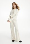 Flared Velour Trousers - White