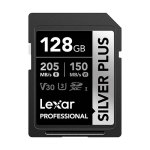 Lexar 128GB Professional Uhs-i Sdxc Memory Card 205MB S Silver Plus Series