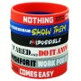 Rubber Wristband Engraved Color Filling Silicone Bracelet Inspirational Quote