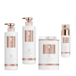 Natural Keratin Herbal Shampoo And Conditioner Set For Dry Damaged Hair 4 Bottles