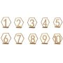 Decor Party 1-10 Wooden Double Sided Table Numbers - 11CM