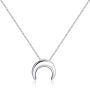 925 Sterling Silver Crescent Moon Necklace For Women Silver Pendant Half Moon Necklace Handmade Necklaces Moon Jewelry