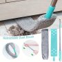 1SET Microfiber Dusting Brush With Extension Rod Washable Extendable Dust Duster Retractable Crevice Dust Cleaner Dry Wet Dual-use Cleaning Brush Multipurpose Dust Removal Brush