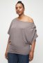 Edit Asymmetrical Easy T-Shirt Plus - Taupe