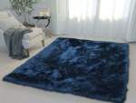 Smte Blue Fluffy Shaggy Rug 200 150 With Keychain