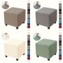 Modern 1PC Polyester Spandex Stool Cover Elastic-band Closure Machine Washable Slipcover-grip Square Ottoman Throw Cover - Small Size