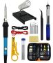 60W Soldering Iron Kit Adjustable Temperature Toolset 15 Pieces