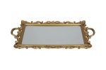 Goldair Gold Tray With Mirror 67.5X31CM