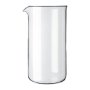 Bialetti French Press Coffee Plunger Spare Glass Beaker - 8 Cup 1L H:18CM D:10CM