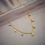 Creative Stainless Steel Pendant Necklace Golden Chain Necklace Jewelry Gift