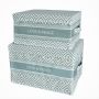 Premium Cotton Storage Boxes With Lids - For Toys And Household - Set Of 2