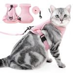Occupiedpet Escape Proof Cat Harness And Leash Set Step In Vest Style Adjustable Breathable Mesh Cat Harness For Small Medium La