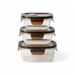 3 Piece Glass Container Set Clear